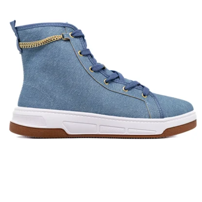 Bota Feminina Moleca Lona Azul Jeans - Imagem 2