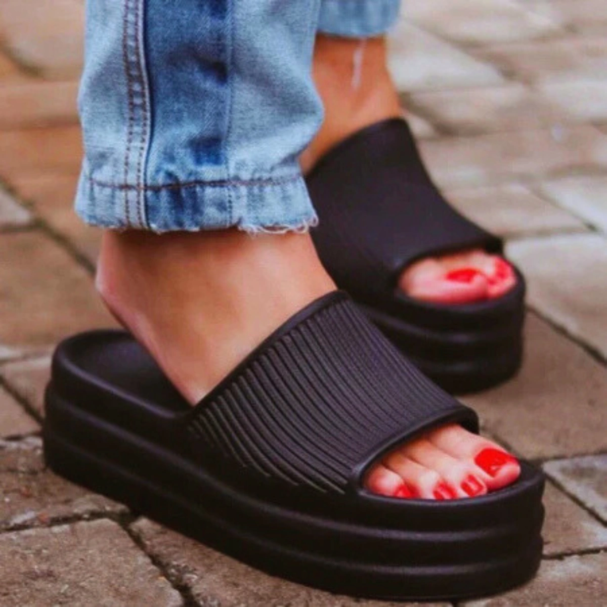 Chinelo Feminino Slide Nuvem Plataformas - Imagem 21