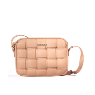 Bolsa Feminina Moleca Transversal Trançada - Nude