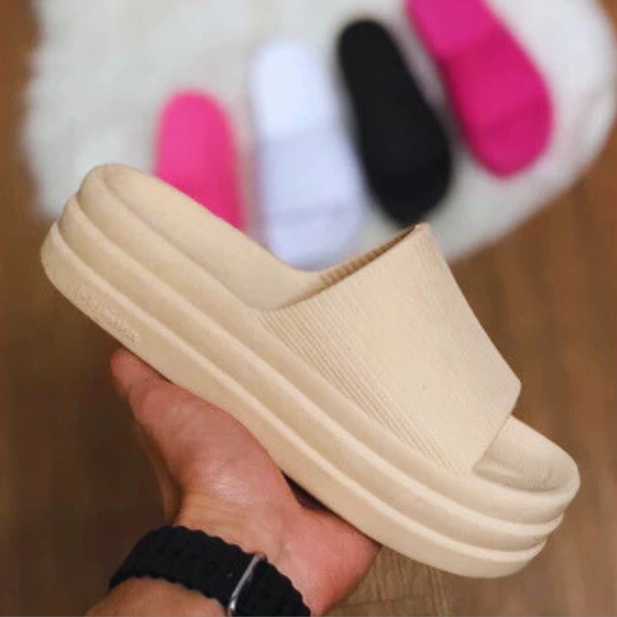 Chinelo Feminino Slide Nuvem Plataformas - Imagem 41